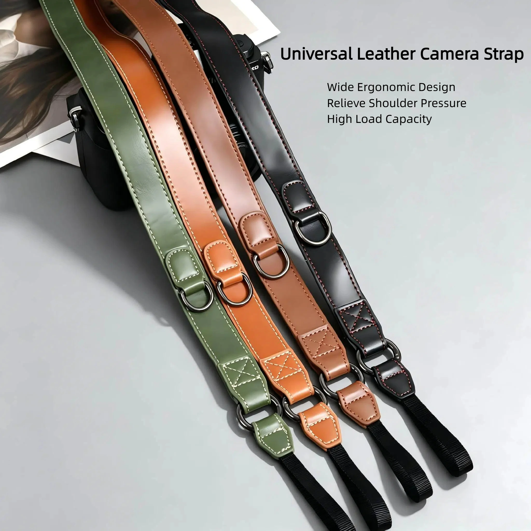 Camera Strap Leather - Alça de Câmera Retrô em Couro