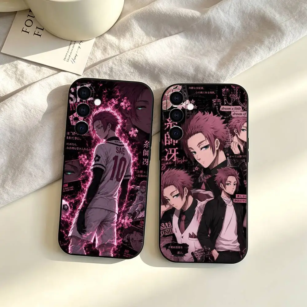 Blue Locks Itoshi Sae gift Phone Case For Samsung Galaxy A73,A72,A71,A70,A53,A52,A51,Soft Silicone Black Cover