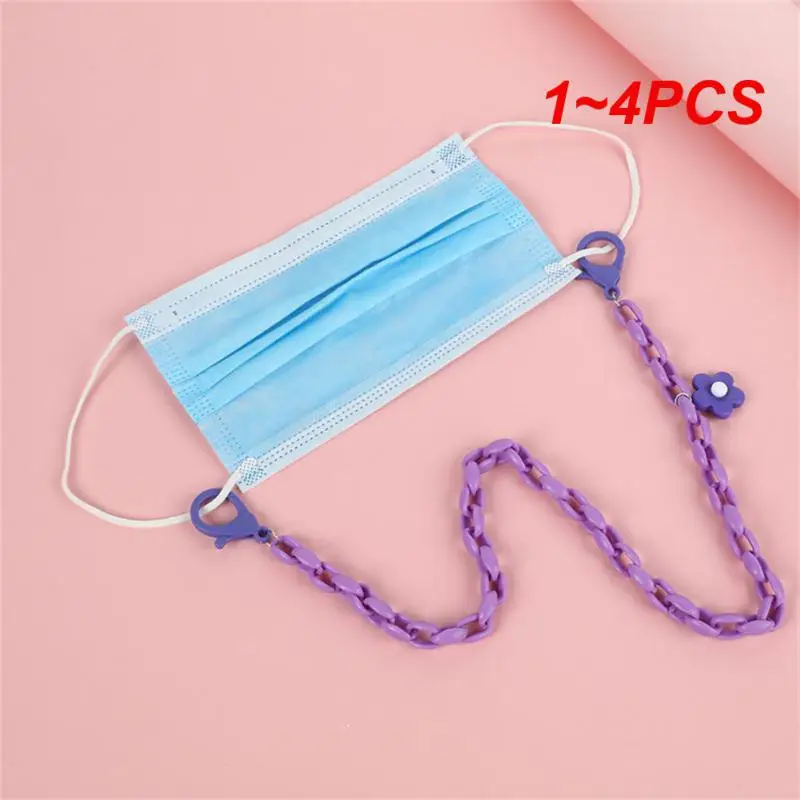 1~4PCS 70cm Fashion Acrylic Face Mask Chain Women Anti Slip Mask Strap Glasses Chains Neck Chain Mask Holder Neck Strap Mask