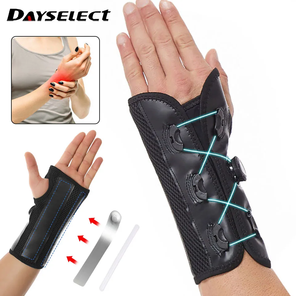 1Pcs Adjustable Knob Wrist Guard Steel Plate Detachable Tendon Sheath Fixation Pressure Protection Wrist Guard Men Women Unisex