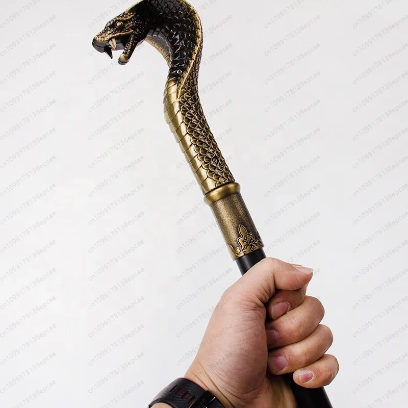 حار بيع الفاخرة الذهب والفضة كوبرا رئيس الفاخرة عصا للمشي الملك المصري فرعون الصولجان الرجال قصب المشي الزخرفية
