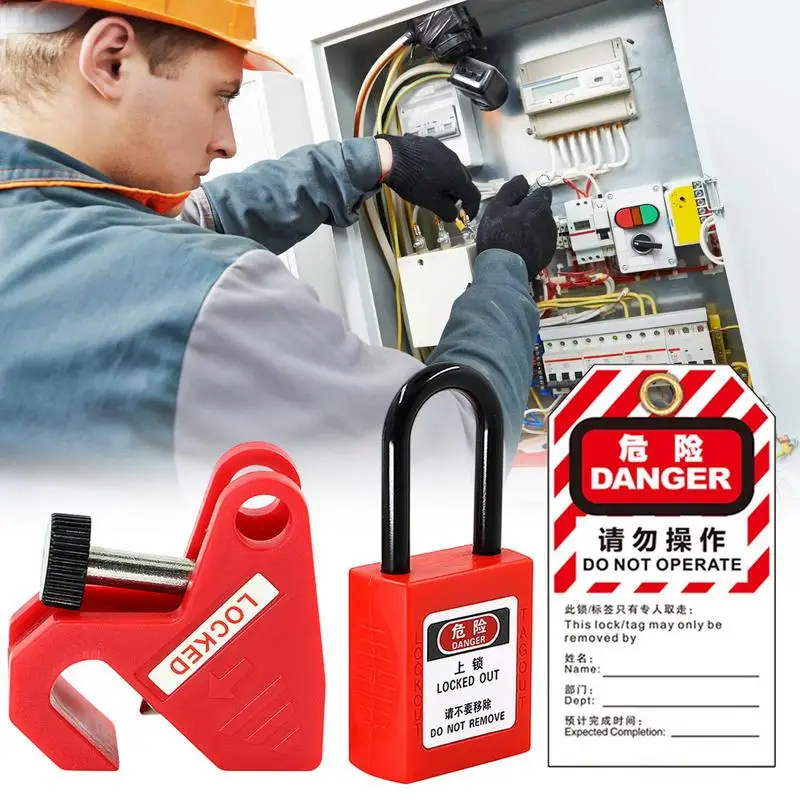 Circuit Breaker Lockout Device Electric Air On-Off Lock Home Distribution Box Lockout Isolation Device เพื่อความปลอดภัยจากโรงงาน