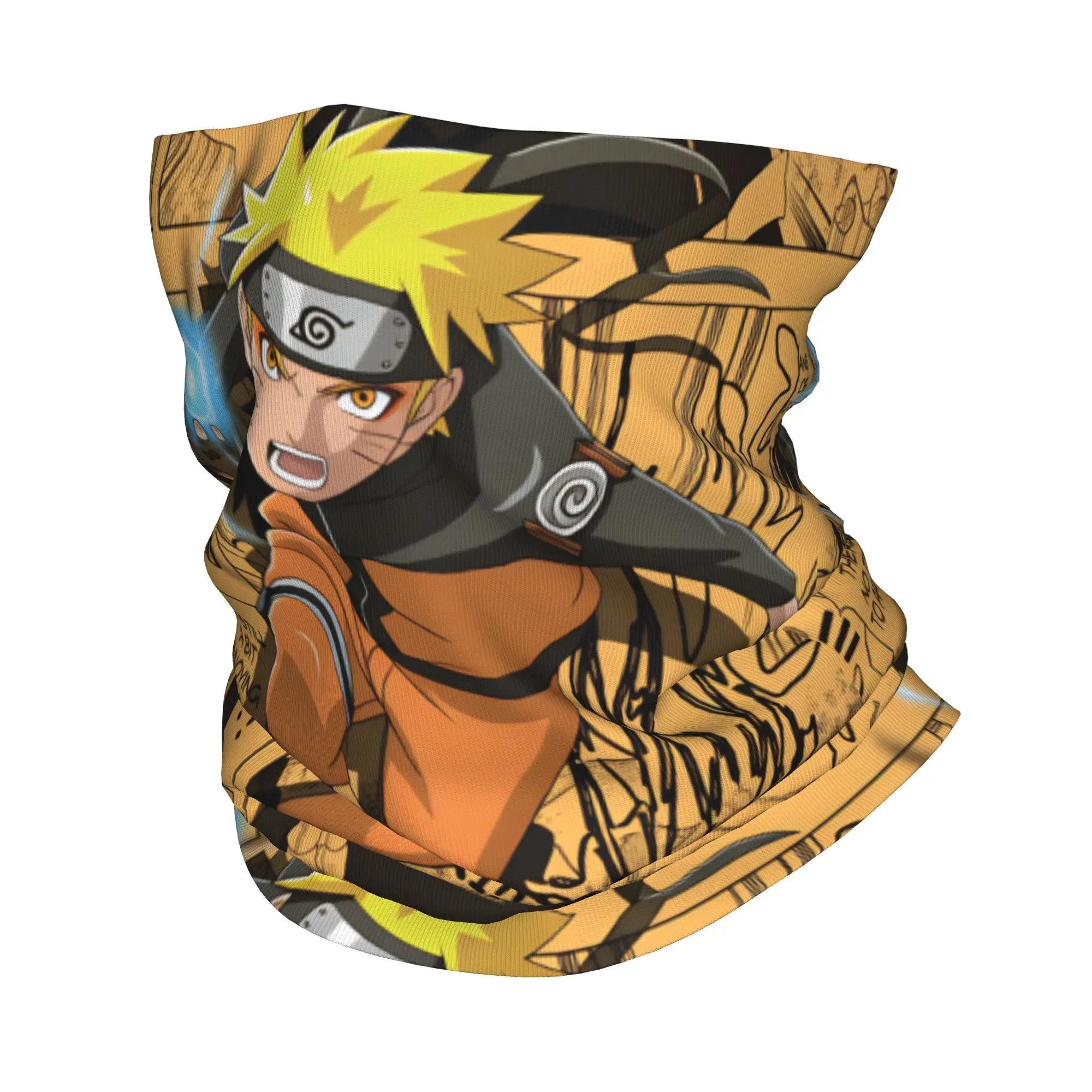 N-Narutoes Uzumakis Naruto - Cinta para la cabeza de invierno, calentador de cuello, bufanda tubular para hombre, para esquí y caza, bandana facial, gaiter, inspirada en acción, combate, manga y cine