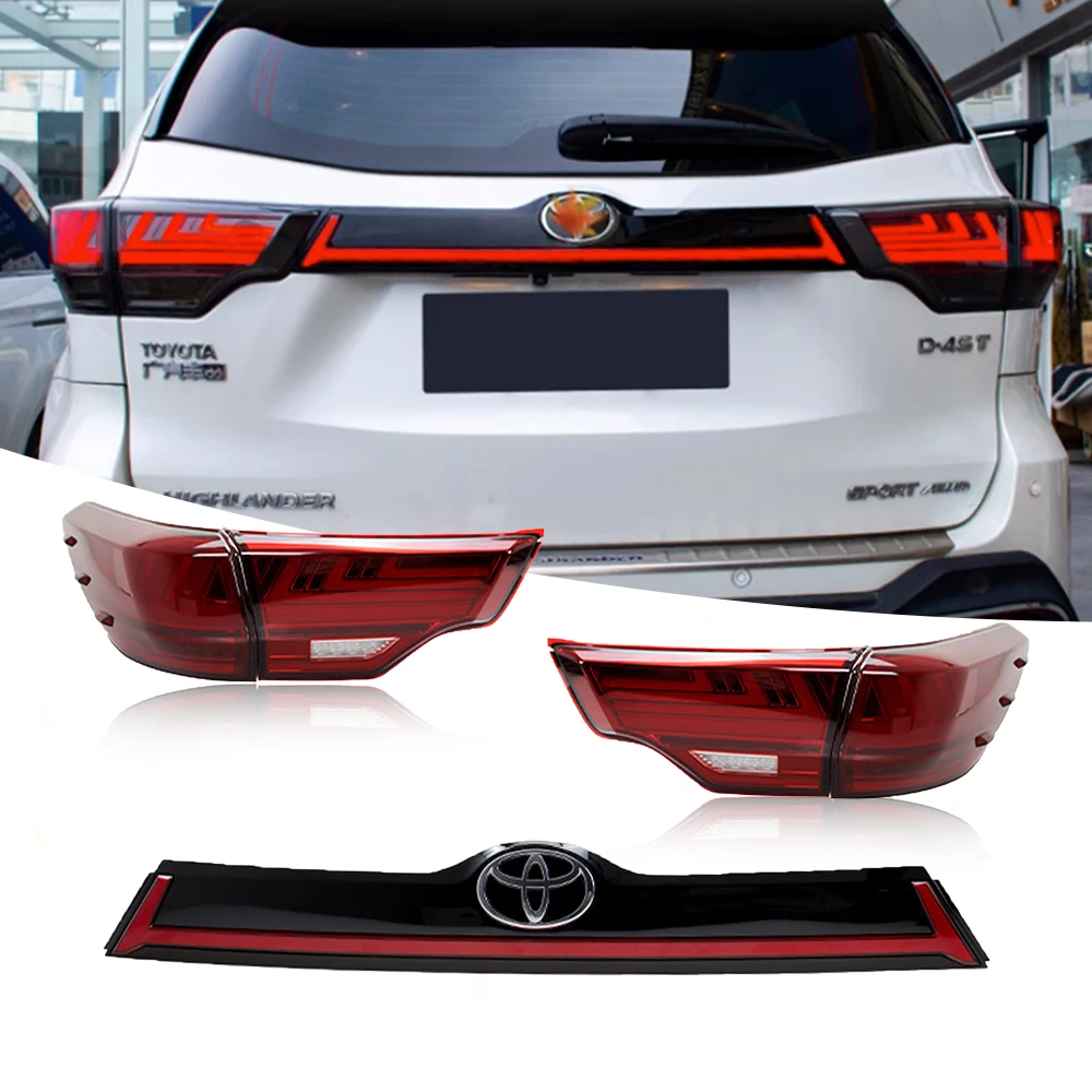 Led Taillights For  Highlander 2016-2020 With Dynamic Start-up Animation Car Led Back Tail Lamp Assembly