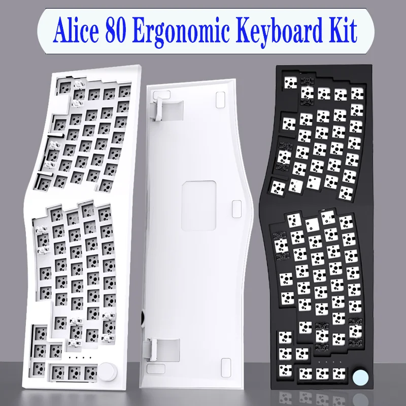 

FEKER Alice 80 Mechanical Keyboard Ergonomics RGB South Or North Facing Light Hot Swap Tri-Mode Knob Switch Keycap Kit