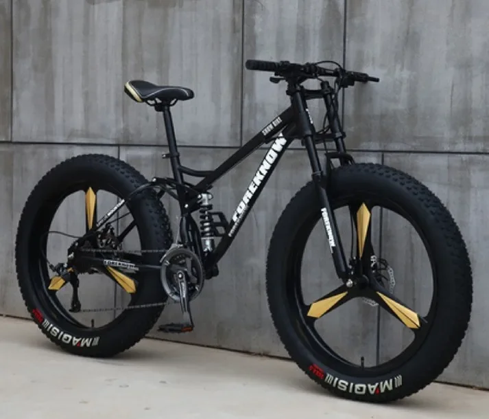 china 26inch Aluminum Alloy 4.0 fat bicycles mountain fat bike / five blade  fatbike mountain bike Disc Brakes Snow Bike