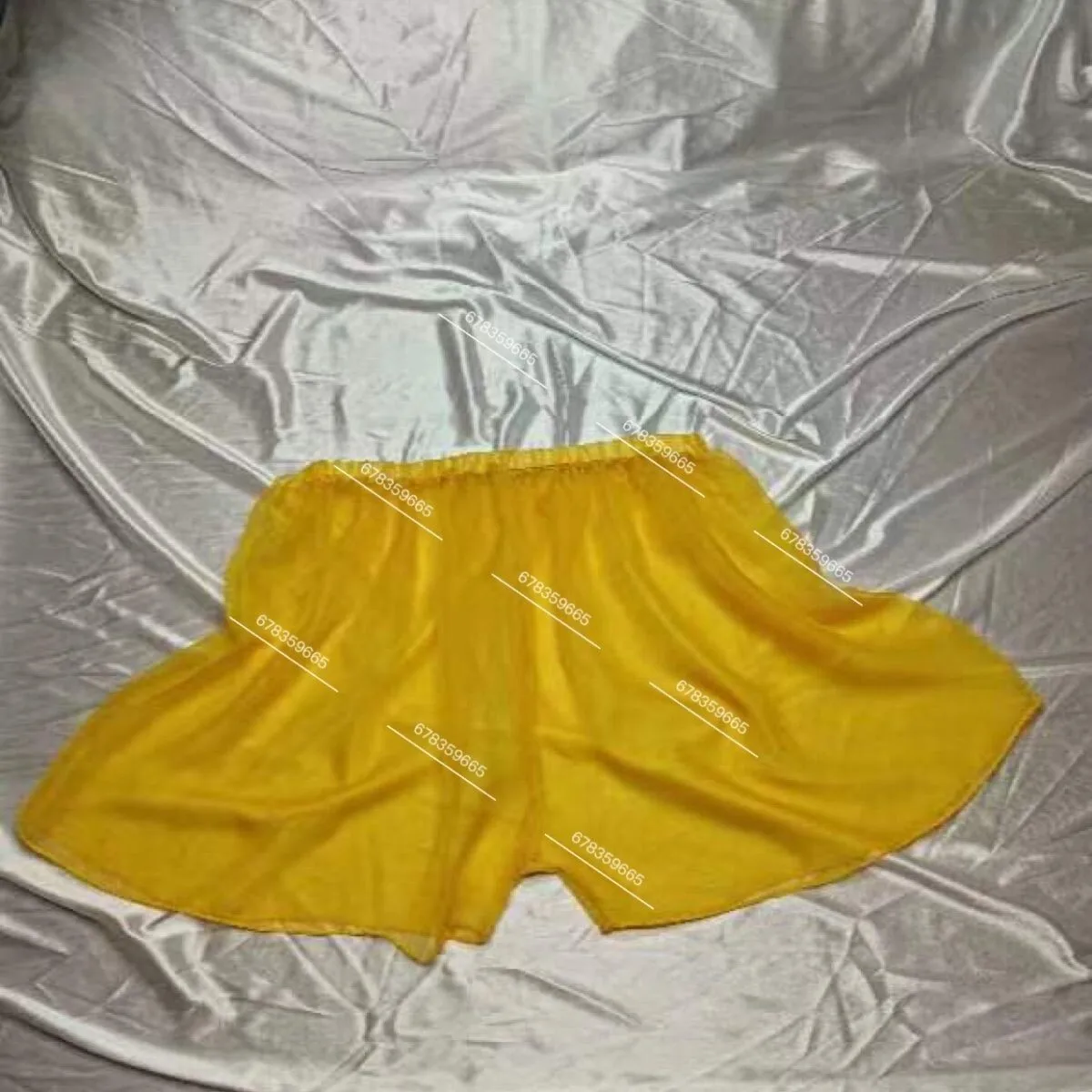 

Unisex Summer Mesh Voile Shorts Women Men Underwears Apro Pants Plus Size Casual Sleeping Bottoms