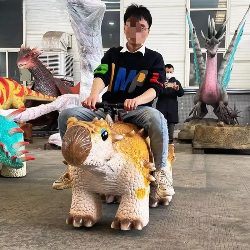 Shopping mall riding coin-operated small dinosaur riding mechanical riding model