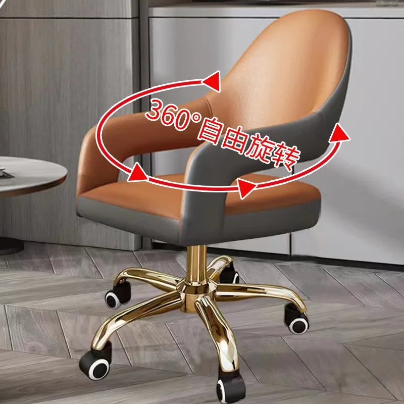 Luxury Swivel Computer Seat Ergonomic High-Back Design With Thick Padding For Home Study Office Workspace Comfort Furniture