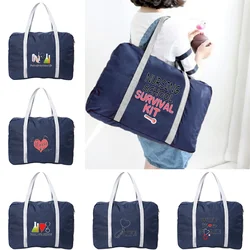 Portable Travel Bag Large Capacity Foldable Luggage Bags Unisex WaterProof Handbag Nurse Series Travel Clothes Storage Handbags