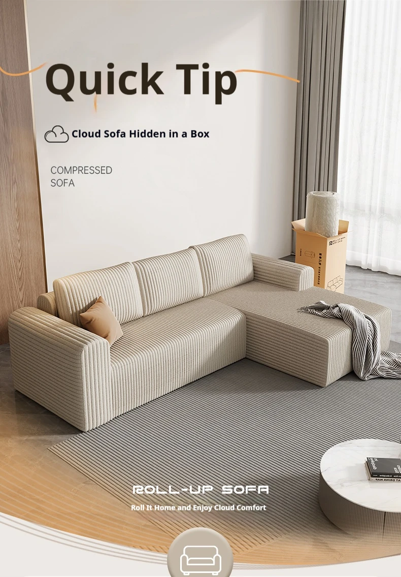 

2025 Cloud Shape Compression Sofa, Adjustable Backrest Velvet Loveseat, High-Density Sponge & Non-Deformation, Cream Style