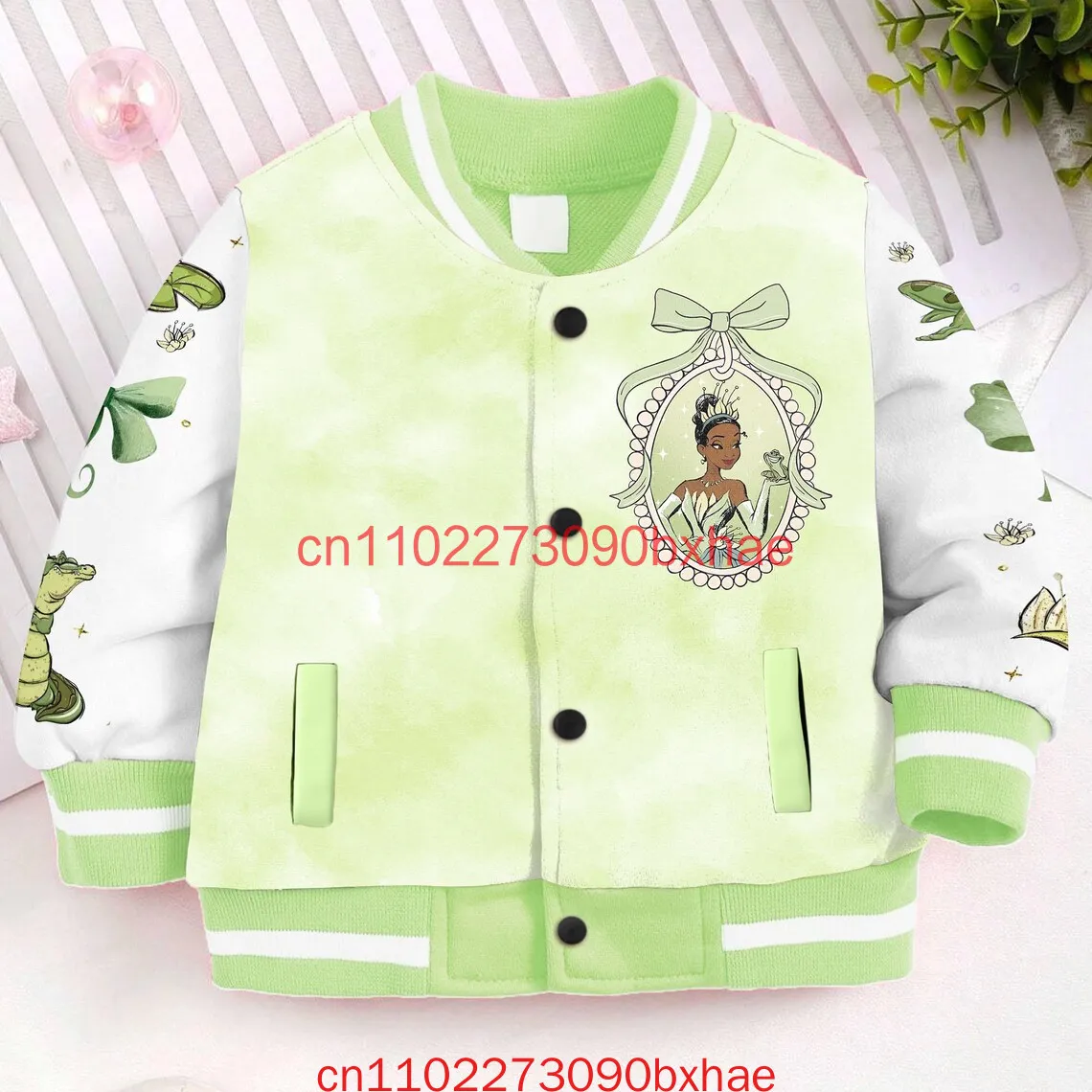 

2026 Новая бейсбольная куртка Prince Naveen с 3d принтом, куртка принцессы и лягушки, молодежная университетская куртка принцессы Тианы