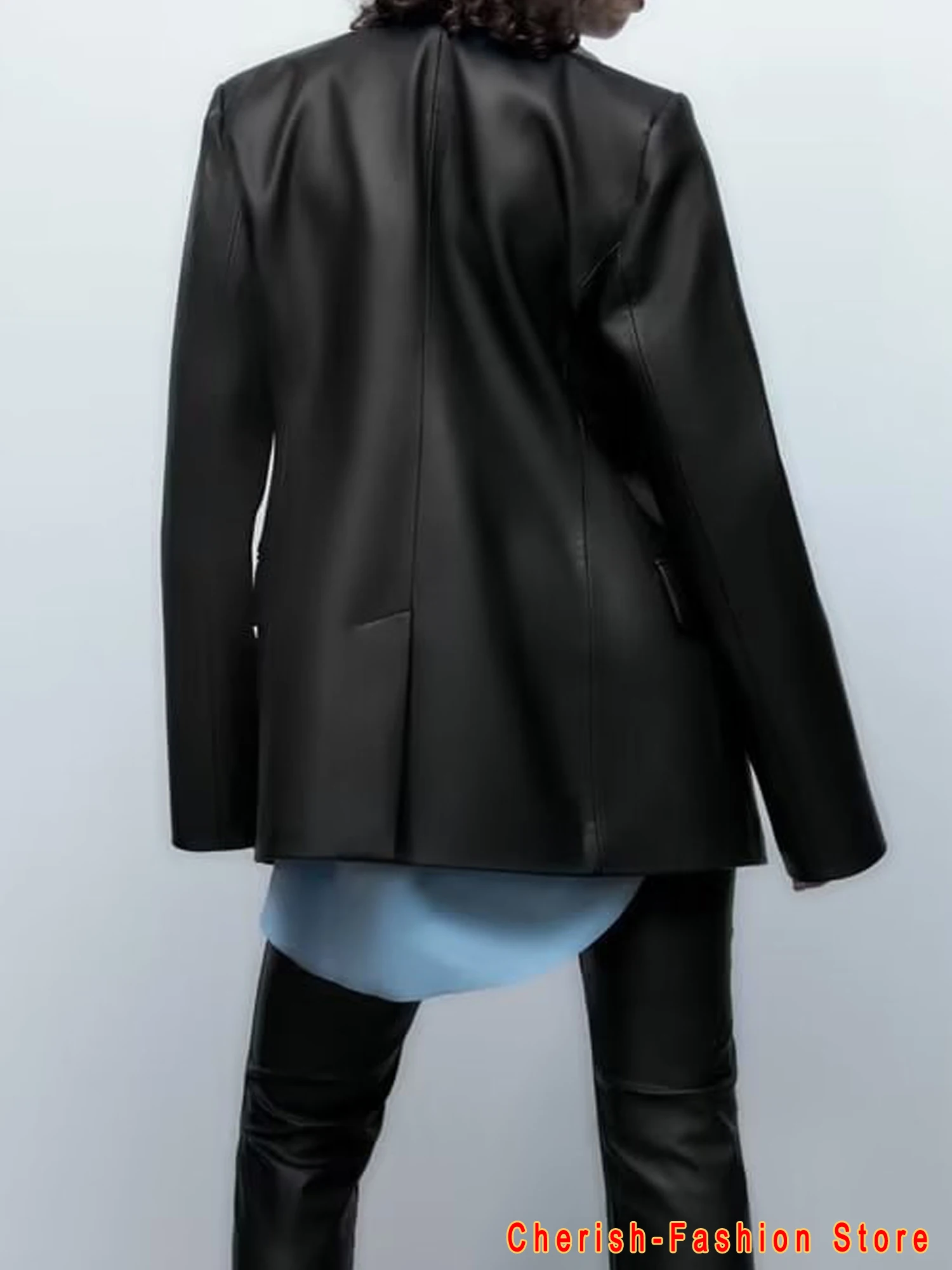 2023 blazer lunghi in ecopelle PU giacca in pelle da donna cappotto giacche da donna nuove di zecca capispalla cappotti da donna tuta in pelle femminile