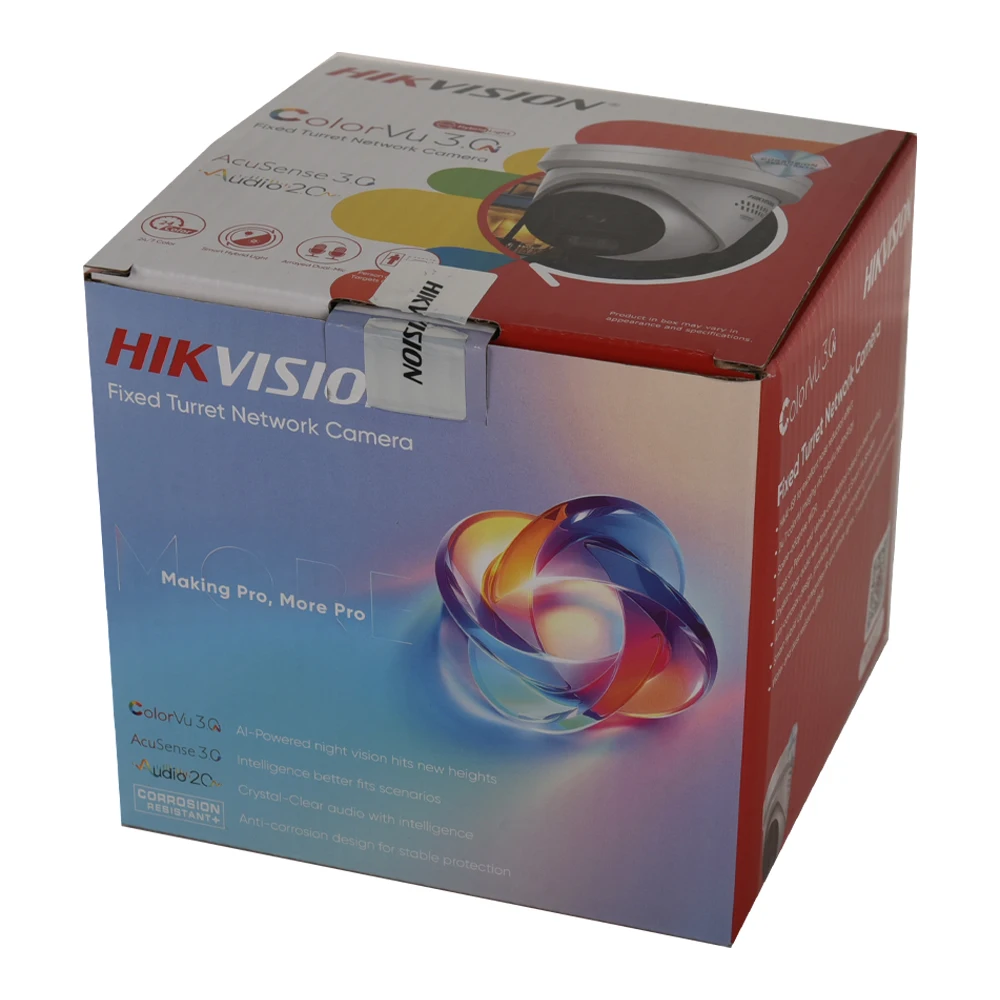 كاميرا هيكفيجن 8 ميجابكسل IP DS-2CD2387G3-LIS2UY/SRB ضوء هجين ذكي ColorVu 2-Way كاميرا برج الصوت الضوء الأحمر الأزرق إنذار الصوت