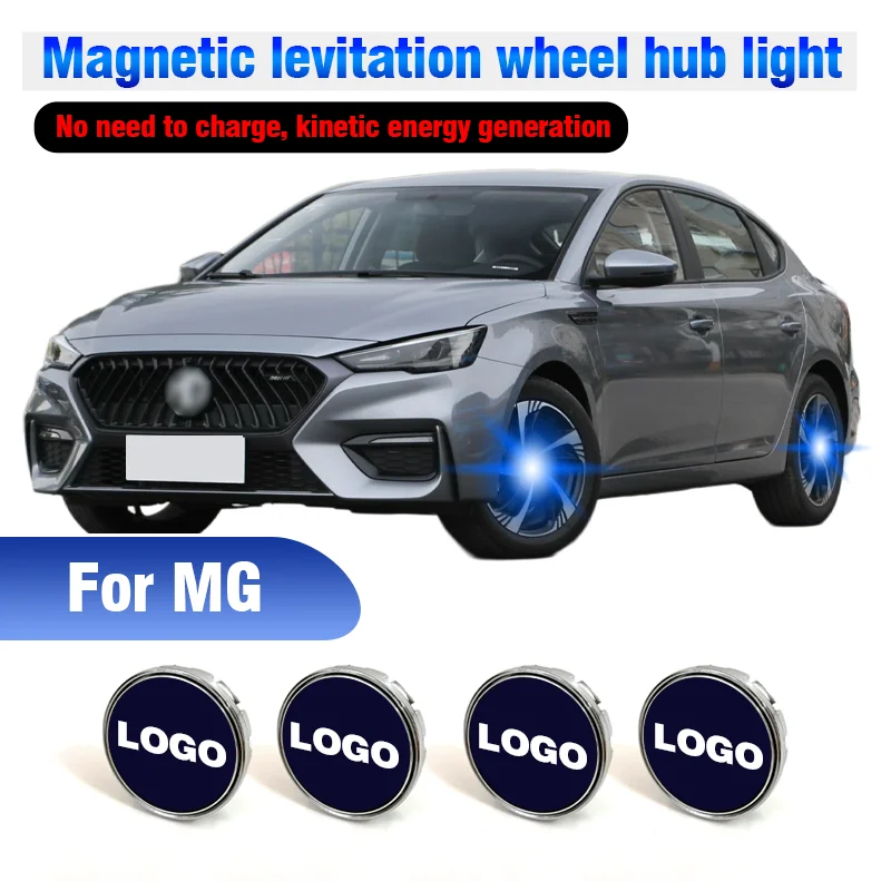 Hub Light Car Wheel Caps Light Center Cover Lighting Cap Floating Illumination LED For MG MG6 ZS HS GS 5 Gundam 350 Parts TF GT