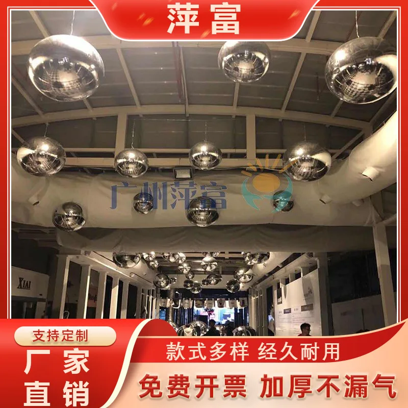 Inflatable colorful mirror ball pvc inflatable mirror reflective ball stage large shopping mall event venue decoration air mold