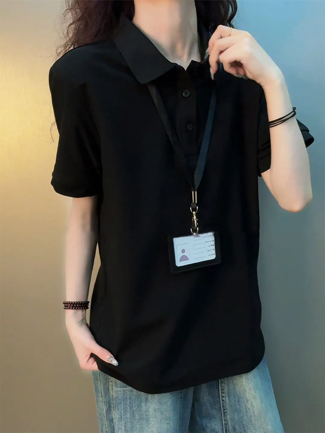 Black Slim Fit Shoulder  Shirt Short Sleeve Men's Basic Summer CleanFit Luxury T-Shirt Commuting Top Casual Style