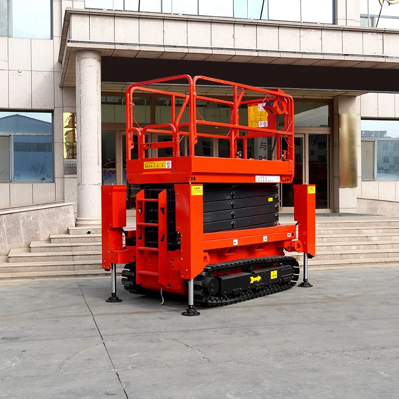 YG Scissor Lift 3M Rotary Scissor Lift Movable Hydraulic Platform Scissor Lift - 1 Ton