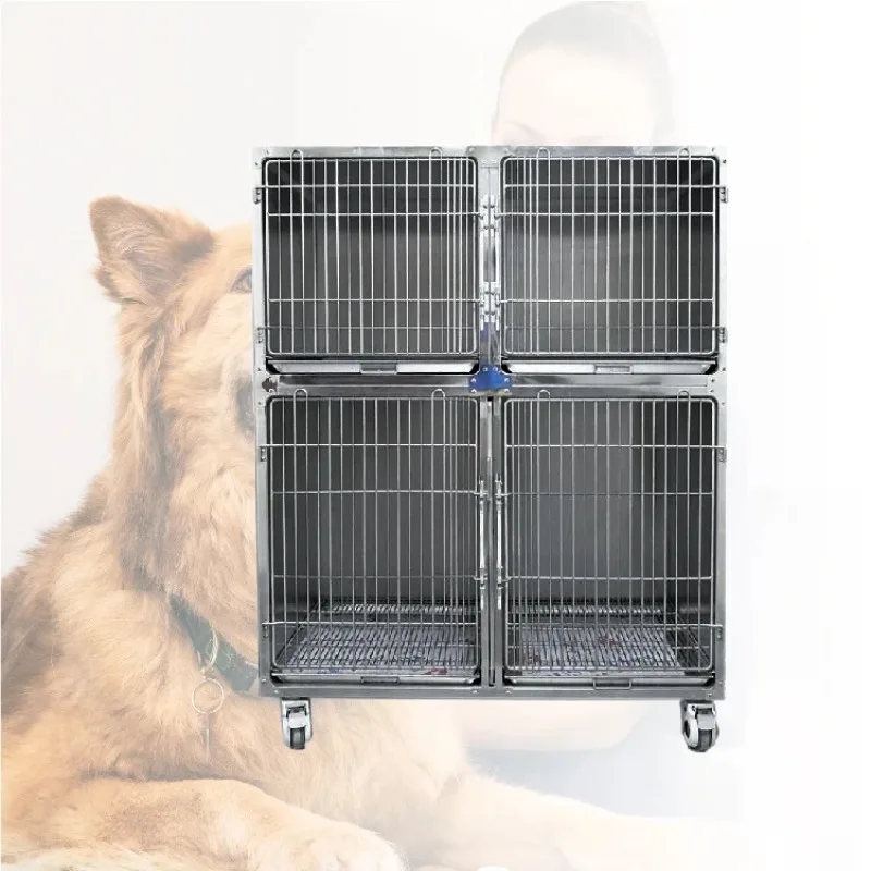 

Portable Wheels Pet Therapy Cage with Wheels for Cats Clinic Visits Foldable And Secure Transport for Small Animals