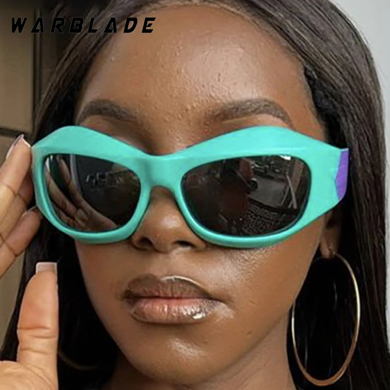 

Y2K Trending Cyberpunk Thick Frame Women Sunglasses Luxury Design Hip-Hop Men Sunglass Sports Cycling Windproof Goggles UV400