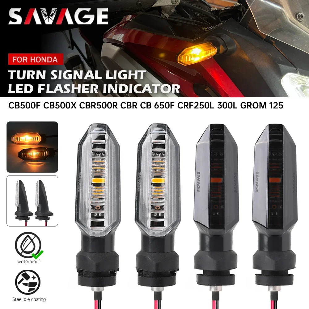 LED Flashing Turn Signal Light For HONDA CB500X CB500F CBR500R MSX 125 Grom CRF250L CRF300L CBR CB 650F NC750 Motorcycle Flasher