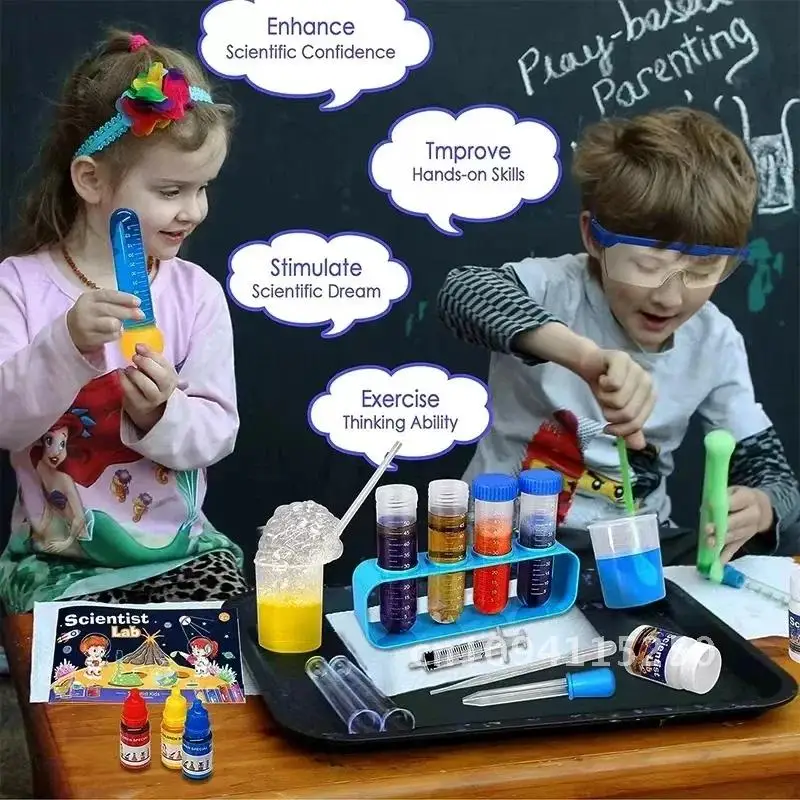 English version Kids Science popularization Montessori Toys Educational Children Science Chemical Laboratory Experiments Kits