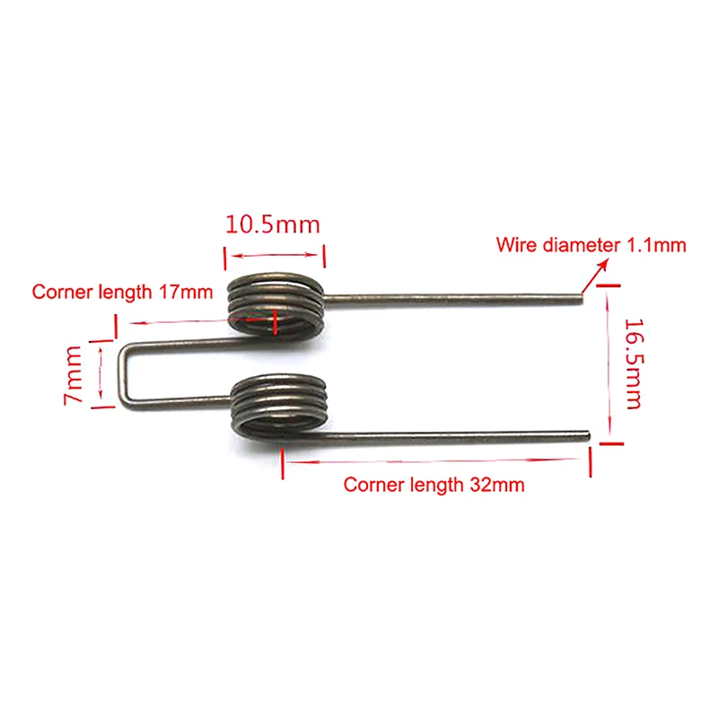 2 шт. двойная торсионная пружина 1,1 диаметр проволоки 10,5 мм наружный диаметр прочная торсионная пружина