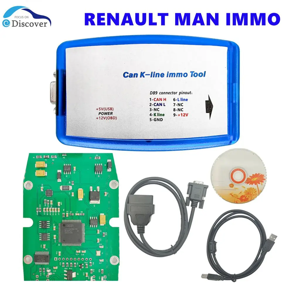 

Лучший для Renault Can K-line Immo Tool V4.08, подходит для Renault CAN/K-line ECU Tool OBD2, программатор для чтения и записи EEPROM 2024, новинка