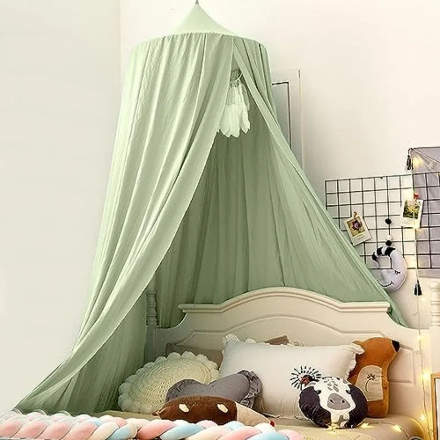 

Bed Canopy for Girls Boys Bedroom Decor Round Dome Mosquito Net for Baby Crib Nook Castle Game Tent Nursery Decoration for Chil