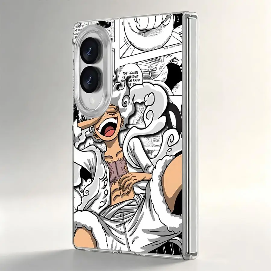 Coque de téléphone souple transparente Anime Justice Luffy pour Samsung Galaxy Z Fold 8 Ultra ZFold3 Z Fold 7 6 5 4 3 ZFold4 ZFold5