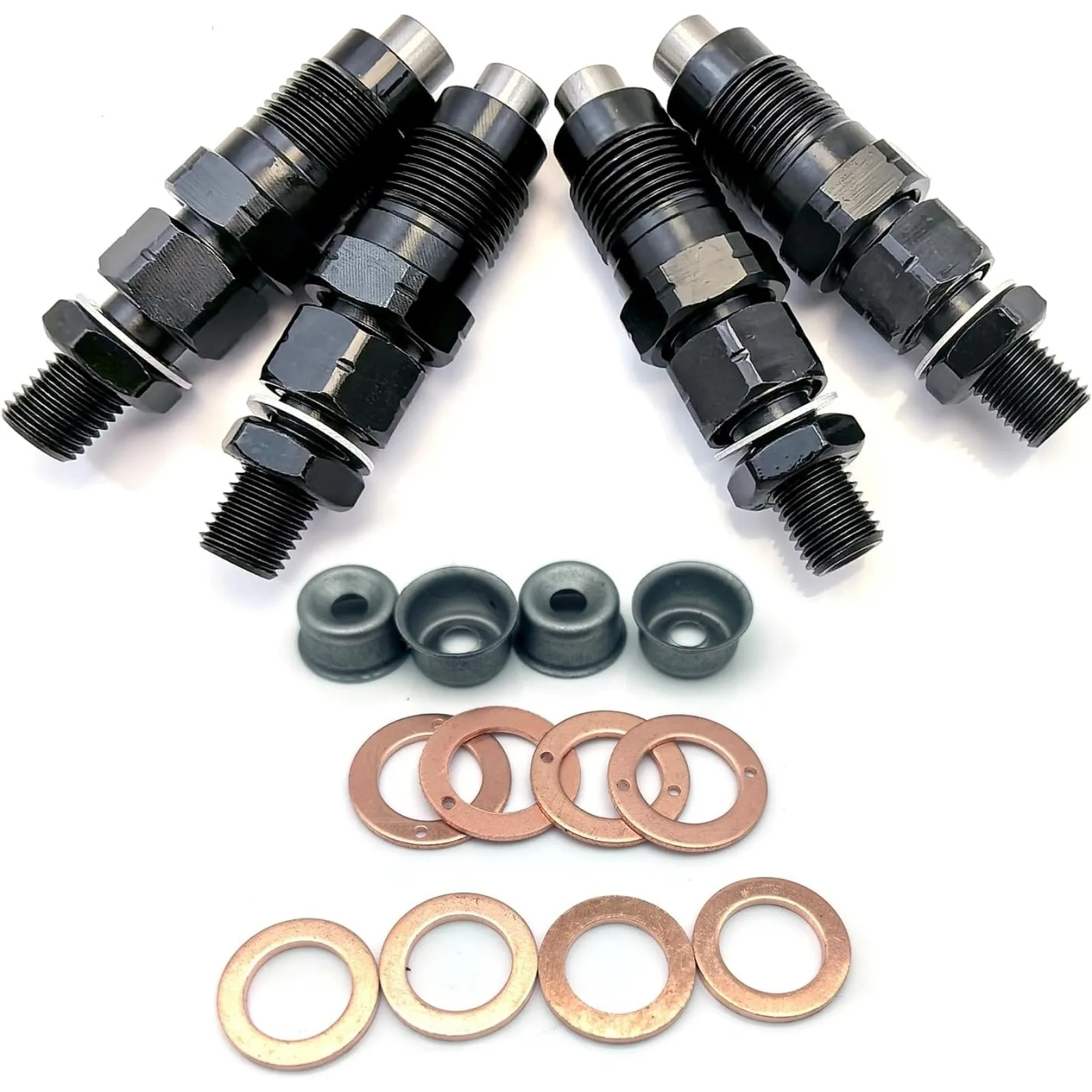 4X Fuel Injector + Seal Kit With Heat Shield MD196607 105148-1311 Compatible with Mitsubishi L200 L300 L400 Engine 4D56