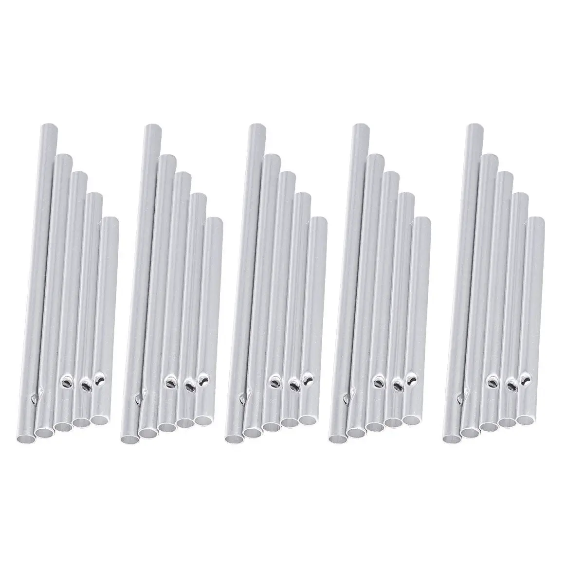 25Pcs Silver Wind Chimes Tubes Aluminum Corrosion Resistant Tubes for DIY Craft Home Outdoor Decorations Wind Chimes Material
