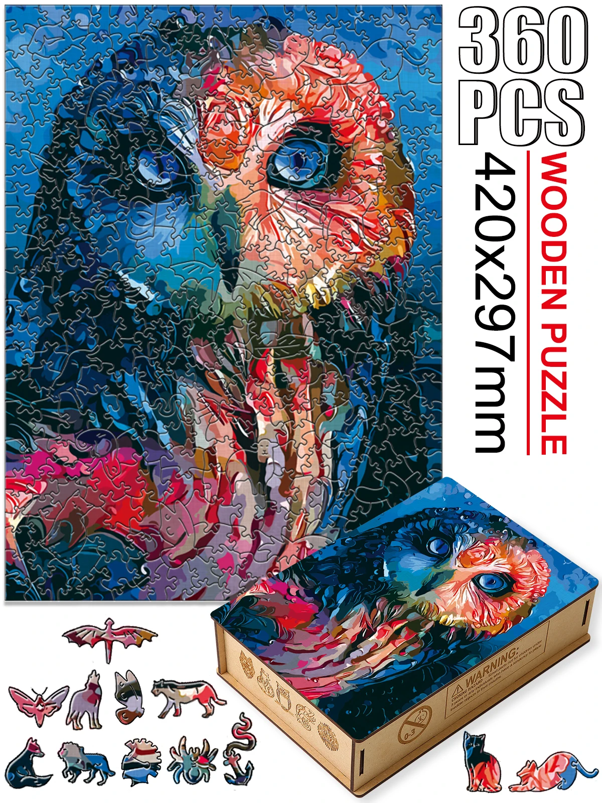 

Fabulous Wooden Animal Jigsaw Puzzles Colorful Eagle Owl Puzzle Games For Adults Kids Interesting Parrot Wooden Toy Gift