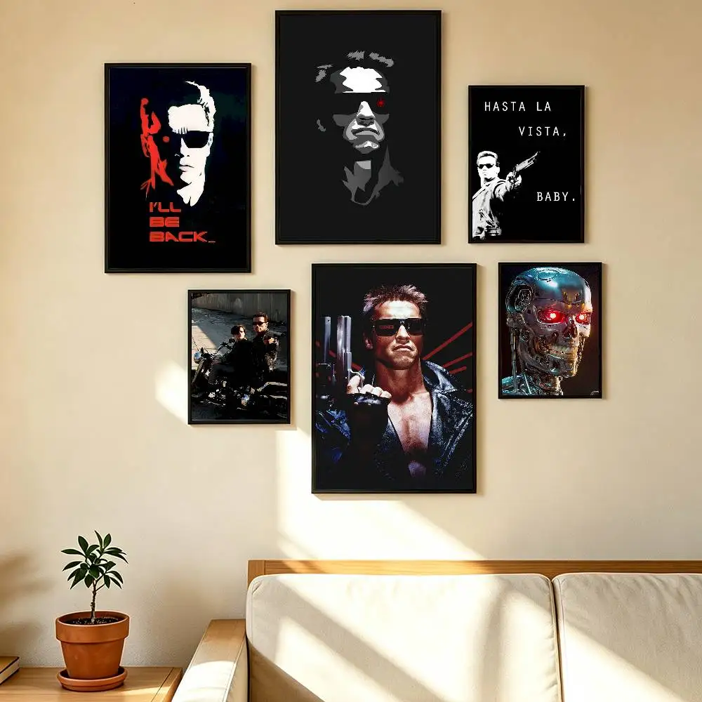 Movie Terminator Poster High Quality Dorm Living Room Aesthetic Wall Decoration Painting Stickers Gift