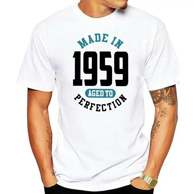 Man's Made In 1959 T-Shirt Birthday Anniversary Birth T Shirts Vintage Short Sleeves Tops Pure Cotton Tee Shirt Hot Sale