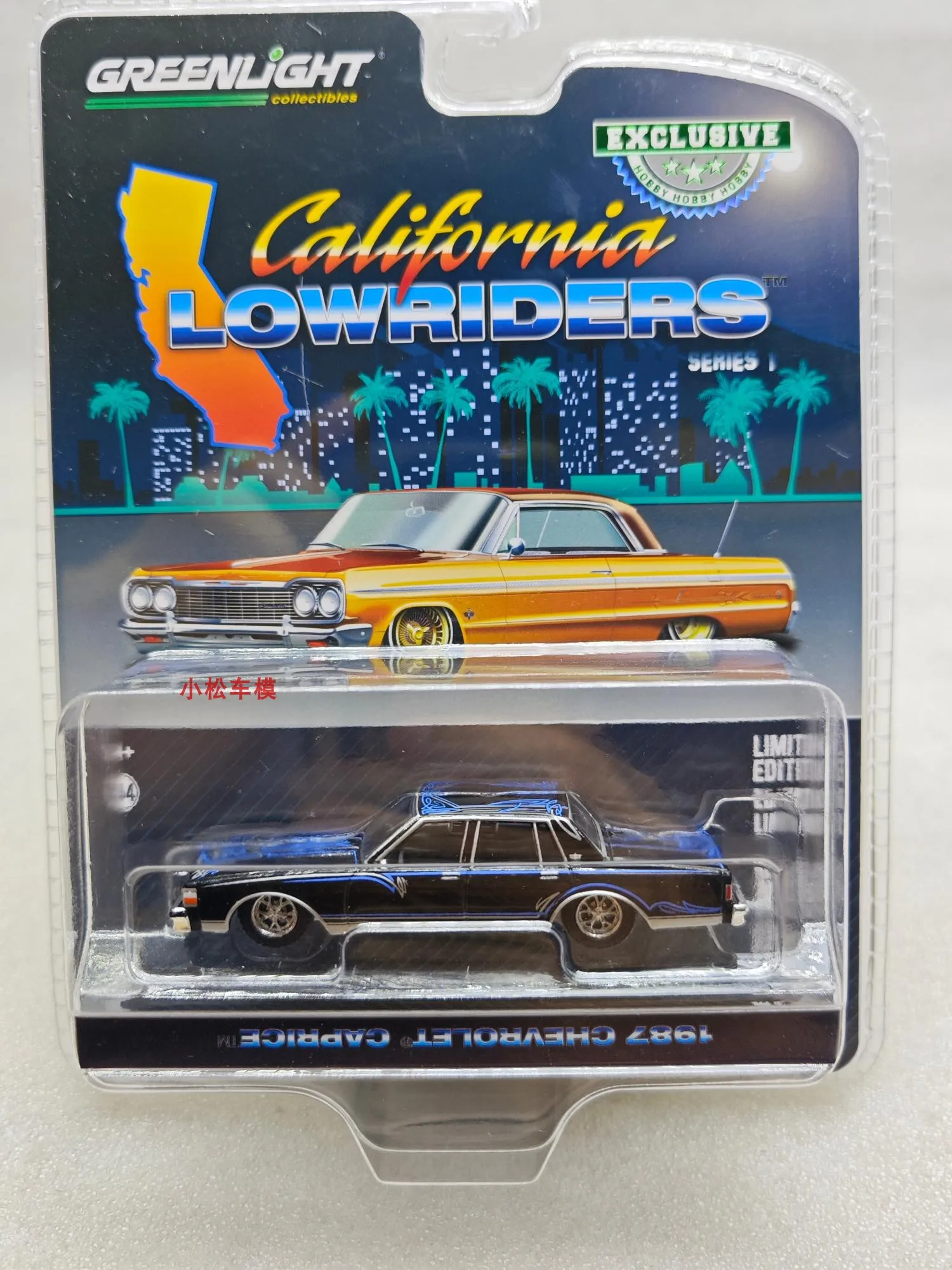 

GreenLight 1:64 1987, Chevrolet Caprice Low Ride, вакуумная модель автомобиля из сплава, высококачественная детская подарочная коллекция ювелирных изделий