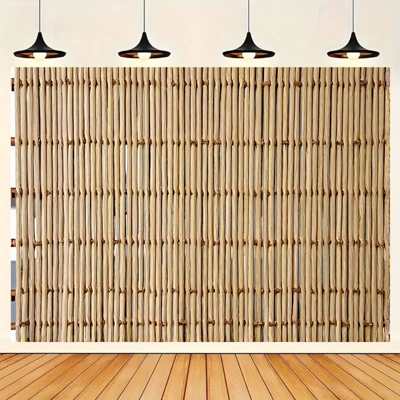 جدار تصوير خلفية علم من الخيزران، مناسب جدًا لخلفية البث المباشر وديكور الحفلات #1