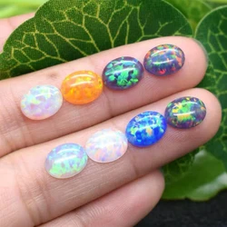 7*9mm Natural opal Opal Bare stone Egg face Opal Ring Face Reiki Healing Center Stone Flat opal Ring Earrings Necklace Gift