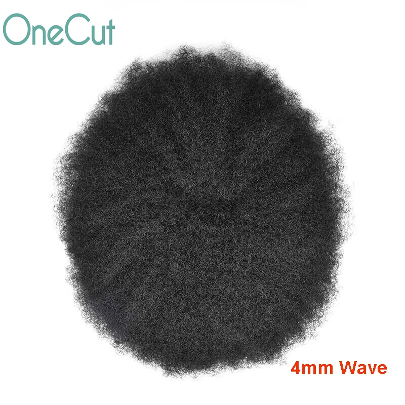 4mm-25mm Afro Curl Mono Men Toupee Remy Wigs Male Hair Capillary Prosthesis Human Hair System Men Hair Replacement Natural Color