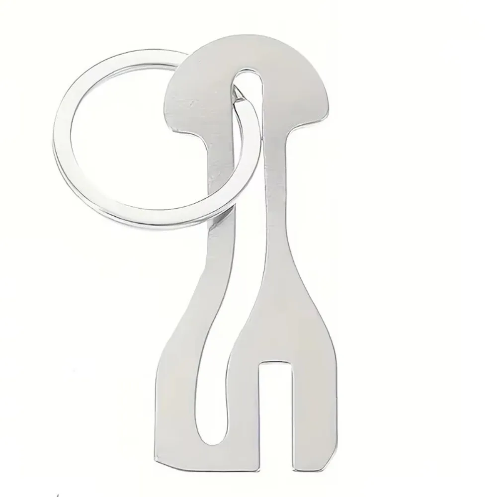 Stainless Steel Shopping Cart Token Alloy Lightweight Trolley Token Keychain Portable Reusable Removable Release Keyring