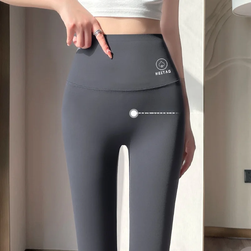 

Женские утепленные леггинсы с высокой талией для йоги, весна-осень-зима, облегающие, с эффектом утяжки живота и подтяжки ягодиц