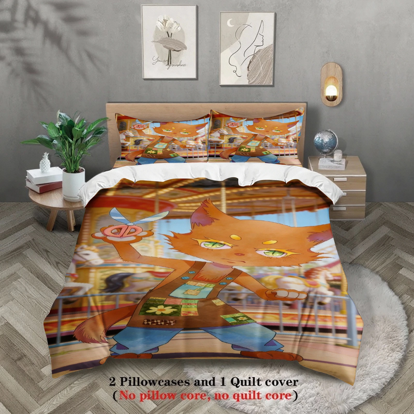 

Комплект постельного белья Softville Cozy Town Cute Fern the Quilt Fox с пододеяльником и наволочкой для детской спальни