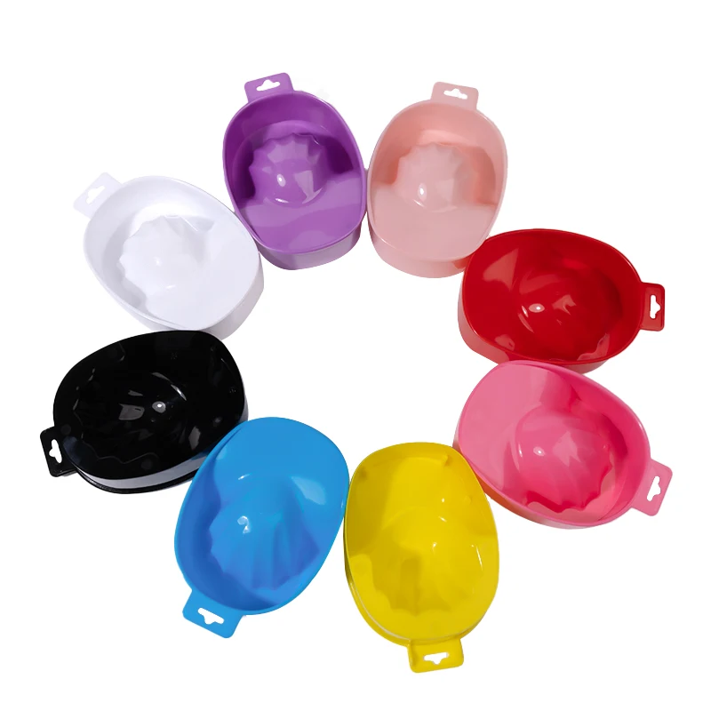 Manicure Hand Soak Bowl Nail Polish Remover - Anti-Acetone Plastic Shell French Basin