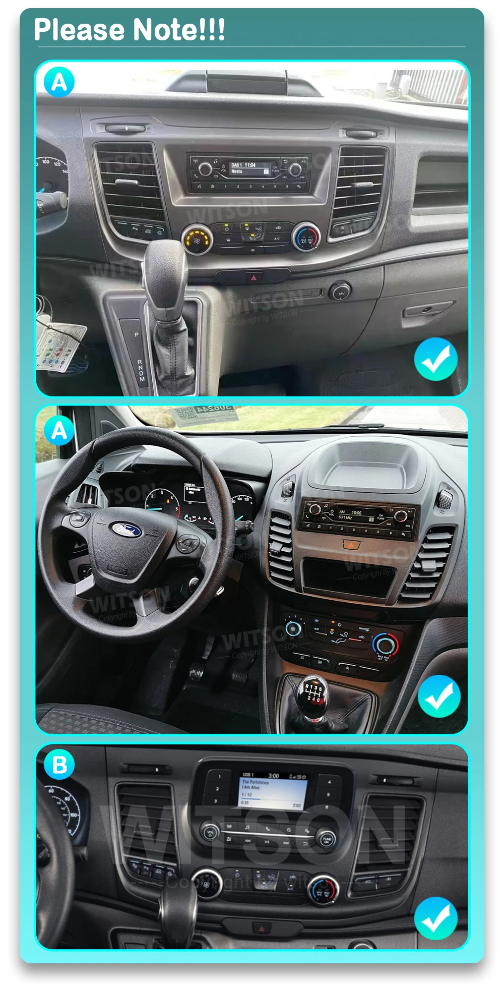 ウィットソン-カーマルチメディアプレーヤー,Carplay,ラジオ,GPS,オーディオ,10.88インチボタン,電話ホルダー,フォードトランジットカスタム300 350 2017-2023