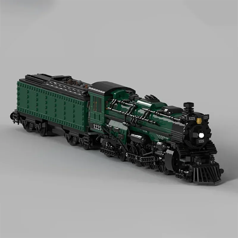 Moc Mattoni da costruzione Locomotiva a vapore e modello di treno a carbone Tecnologia Blocchi modulari Regalo di Natale Auto giocattolo Set fai da te Assemblaggio