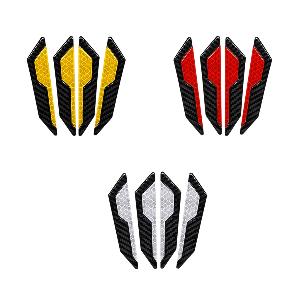 4pieces Wide Angle Reflection Reflective Strip For Bikes No Damage To Cars Non-toxic Waterproof