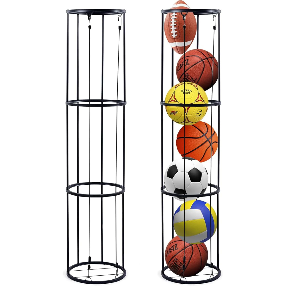 친환경 스포츠 장비 보관 카트-농구공 랙 정리함 야구 배트 홀더 축구 배구 축구용