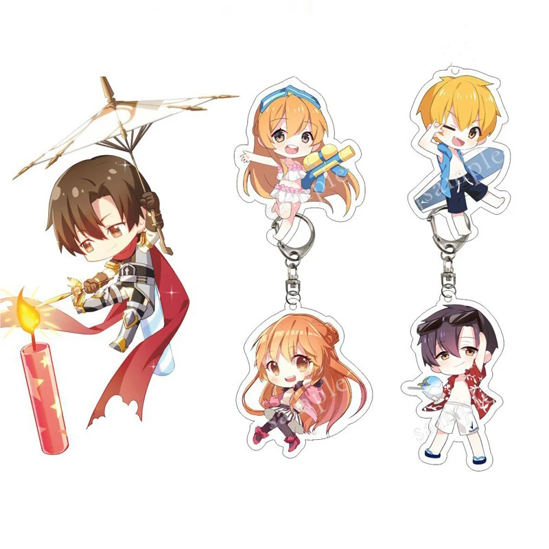 The King's Avatar Keychain Glory Anime Q Version Cute Boys Bag Pendant Acrylic Ye Xiu Decorate Toy Game Gift Surrounding