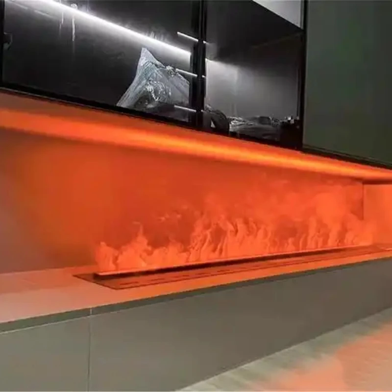 

5 Years Warranty 3D linear fake led flame electric water vapor fireplace imitation fire