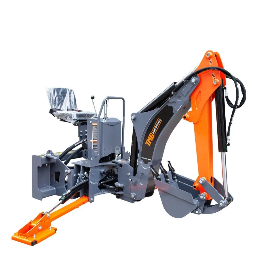 8ft Skid Steer Swing Backhoe สิ่งที่แนบมา 3060 HP Skid Steers อิตาเลี่ยนวาล์วควบคุมไฮดรอลิก 12 ถัง TMGSBH55
